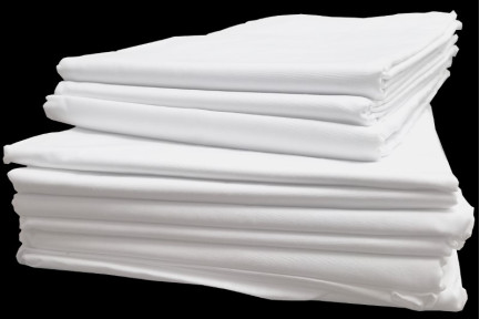 108" x 110" T-200 White Simply Better King Flat Sheets